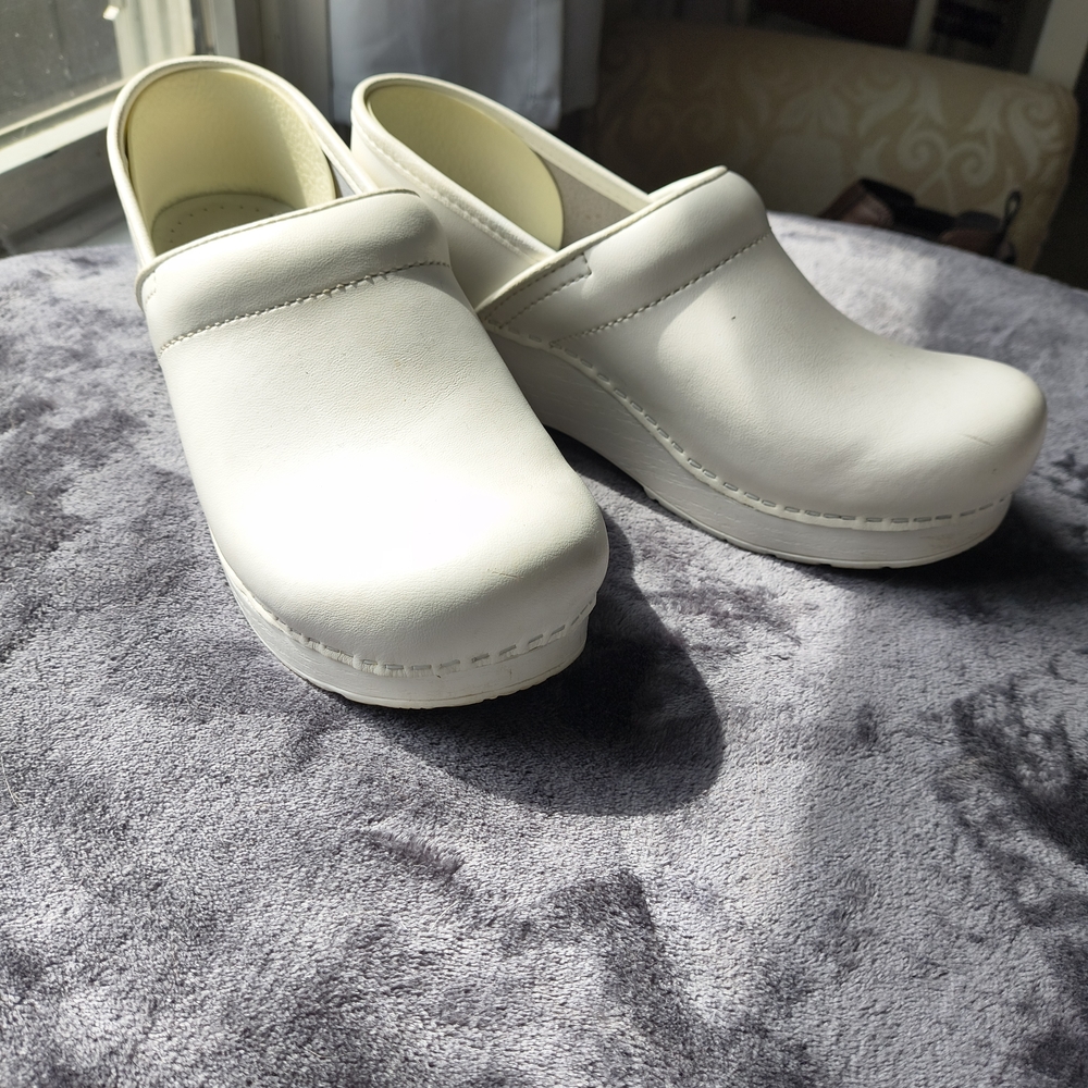 Dansko White Slip-On Professional Clog